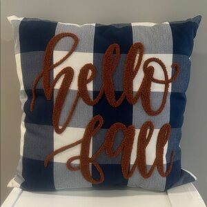 Plaid 'Hello Fall' Decorative Pillow